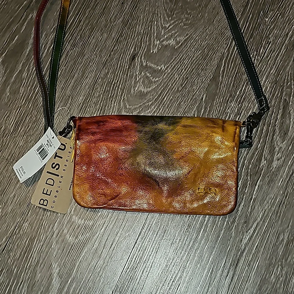 #BedStu Cadence Monarch Tie Dye Cross Body Leather Bag!! Nwts!! - Picture 3 of 13